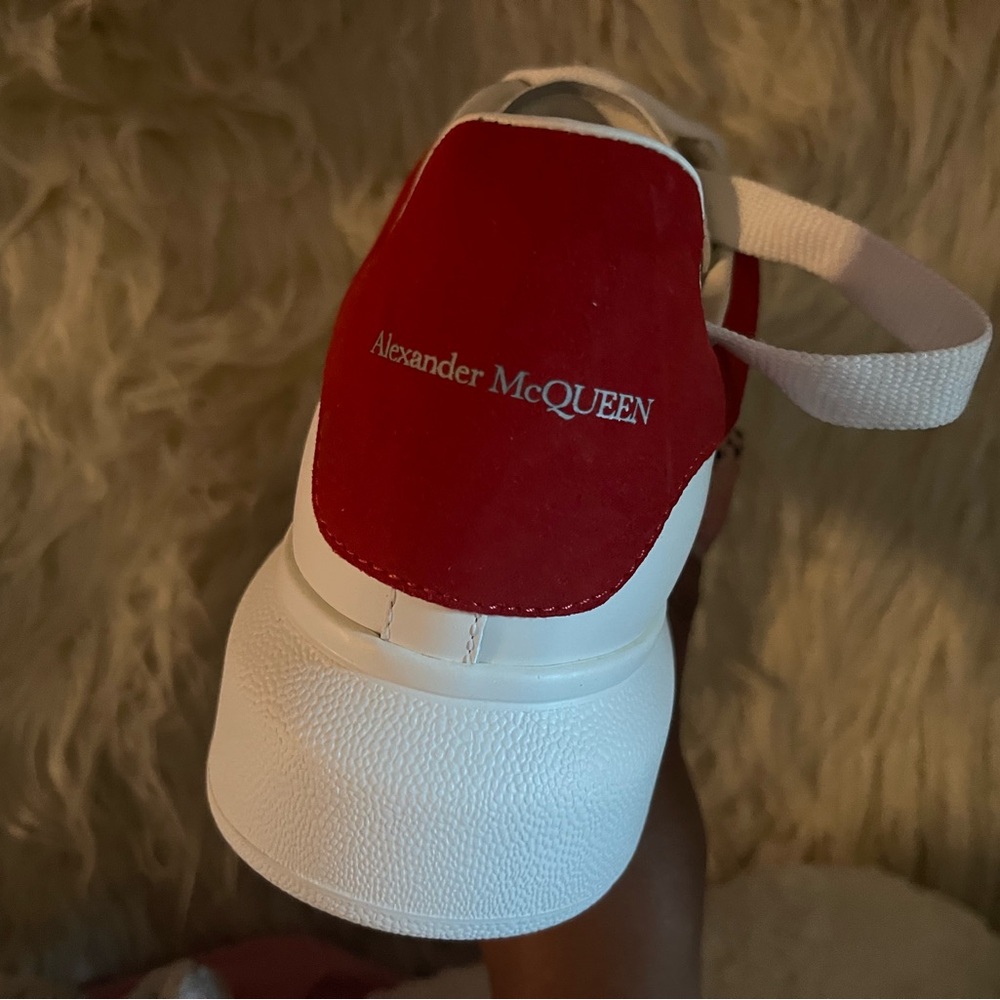 Alexander McQueen Red and White Casual Sneakers